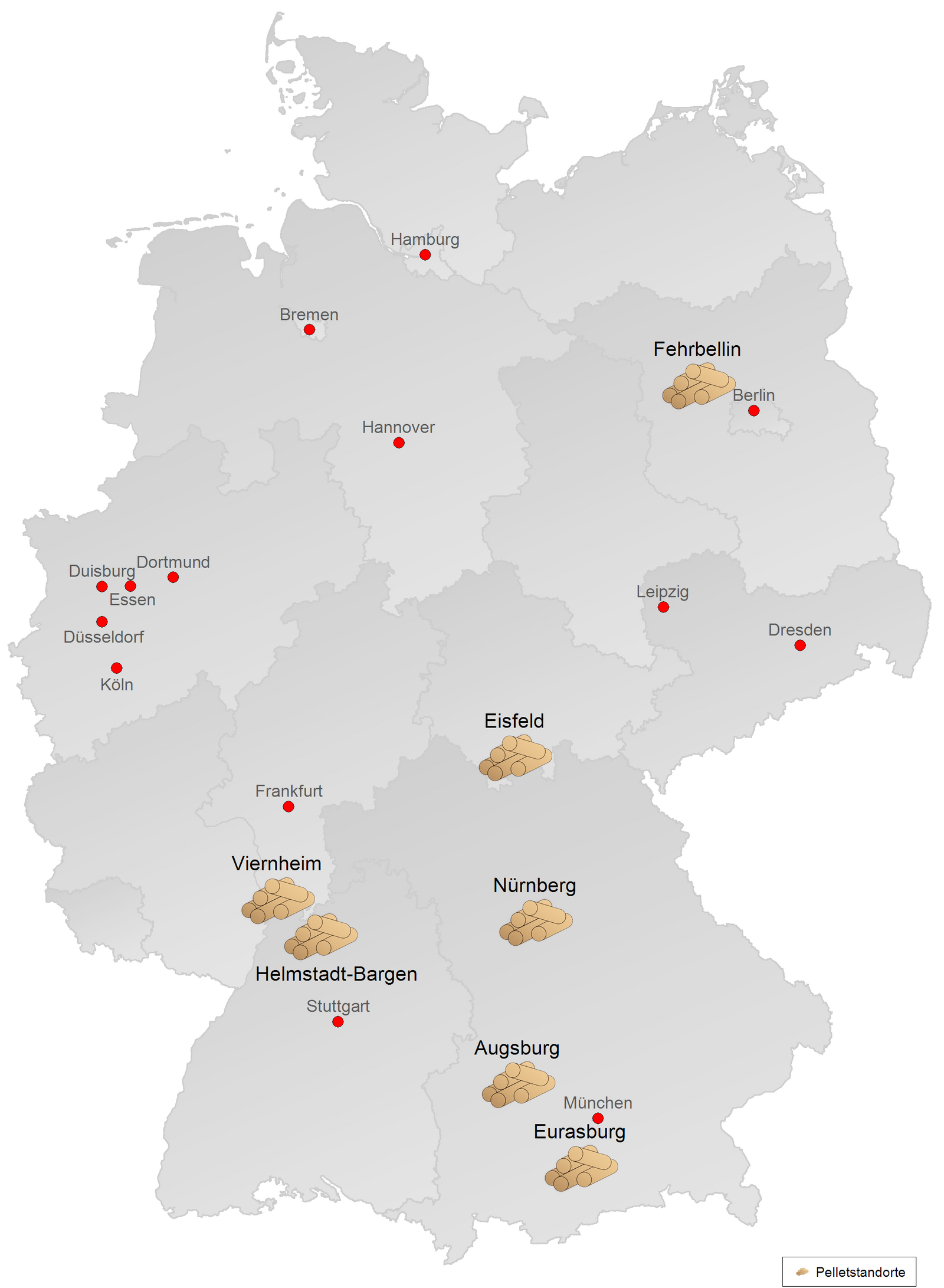 Germany-wide pellet sites